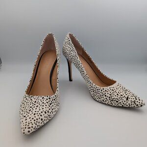 Halston Heritage “Shirley” Leopard-Print Calf Hair Stiletto Pumps